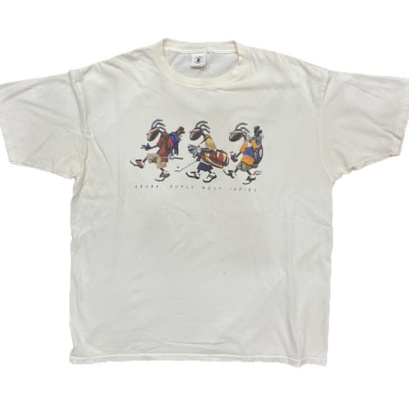 The Duck Co Vintage Joe Trio Aruba West Indies White T-Shirt Men's 2XL - Picture 8 of 8